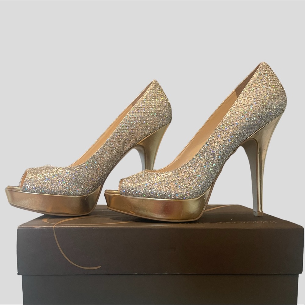 New Enzo Angiolini Platform Sparkly Heels